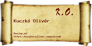 Kuczkó Olivér névjegykártya